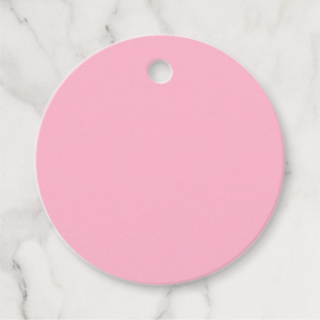 Étiquettes Cadeau Bébé rose (couleur solide) (Devant)