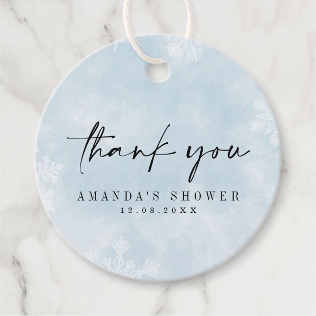 Étiquettes Cadeau Bébé simple Il fait froid à l'extérieur du Baby sh (Devant)