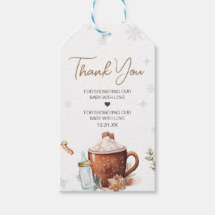 Étiquettes-cadeau Bébé Son Froid Hiver Hiver Chaud cacao Favour Tags