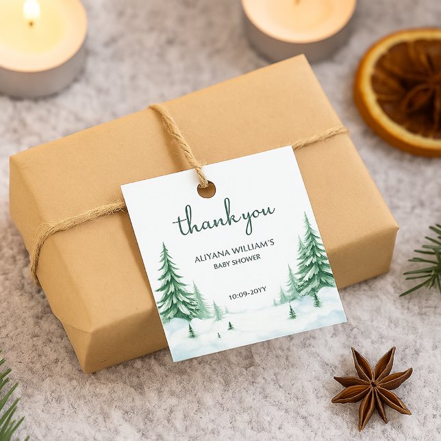 Étiquettes Cadeau Bébé son froid hors du Baby shower d'hiver fête (Créateur téléchargé)