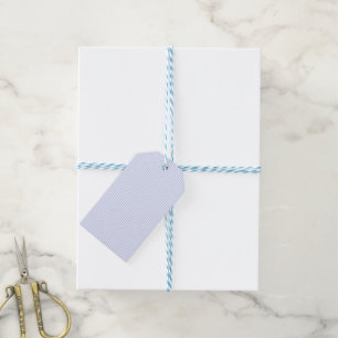 Étiquettes-cadeau Bébé Tendre Bleu Pâle Ciel Bleu et Rayure Blanche