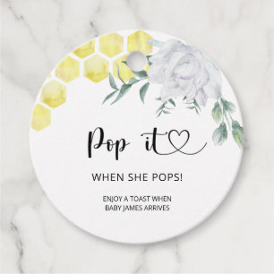 Étiquettes Cadeau Bee Pop it When elle pops
