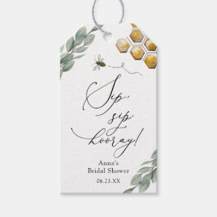 Étiquettes-cadeau Bee Sip Sip Hooro Fête des mariées Cadeau Tags