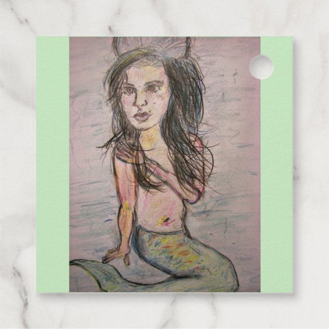 Étiquettes Cadeau Beehive Mermaid (Dos)