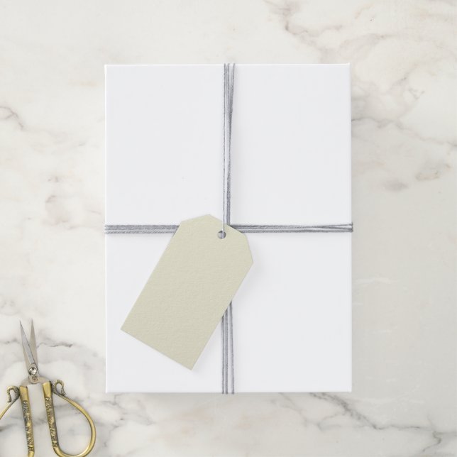 Étiquettes-cadeau Beige (Avec de la ficelle)