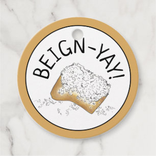 Étiquettes Cadeau Beign-Yay ! Nouvelle-Orléans NOLA Beignet Pâtisser