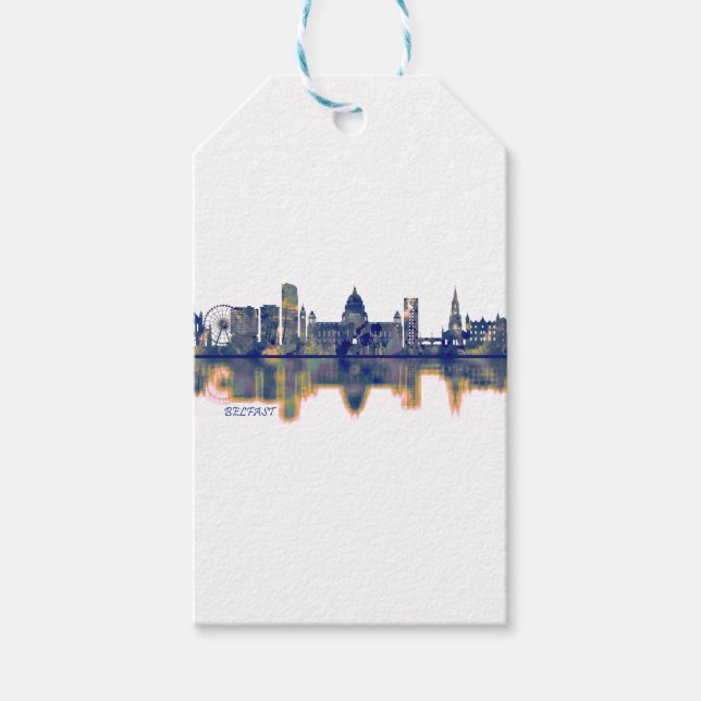 Étiquettes-cadeau Belfast Skyline (Devant)