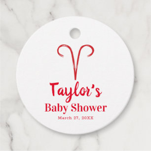 Étiquettes Cadeau BÉLIER Astrologie Zodiaque Mars Avril Baby Shower