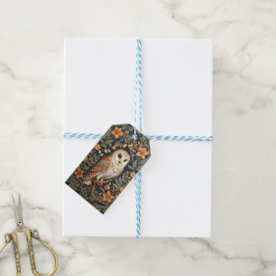 Étiquettes-cadeau Belle Barne Vintage Owl William Morris Inspiré
