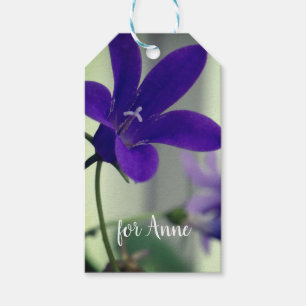 Étiquettes-cadeau Belle Fleur violette Nom personnalisé