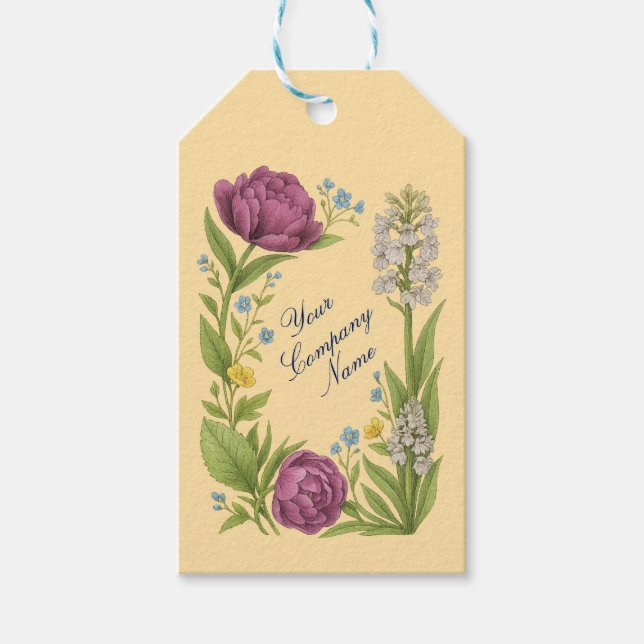 Étiquettes-cadeau Belle florale (Devant)