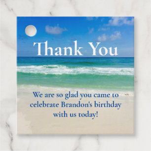 Étiquettes Cadeau Belle Ocean Wave Photography Beach Party