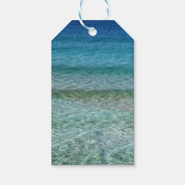 Étiquettes-cadeau Belle plage de sable (Devant)