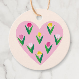 Étiquettes Cadeau Belles tulipes. Étiquettes-cadeaux