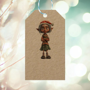 Étiquettes-cadeau Bemused Grandma Christmas Elf Kraft Tags cadeaux