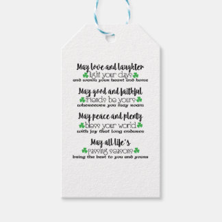 Étiquettes-cadeau Bénédiction du proverbe irlandais