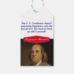 Étiquettes-cadeau Benjamin Franklin Tags cadeaux