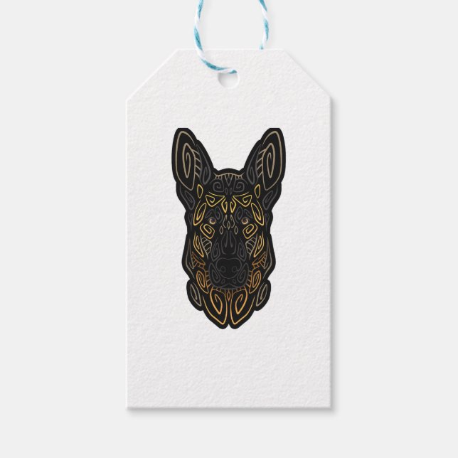 Étiquettes-cadeau berger allemand design berger allemand cadeaux ber (Devant)