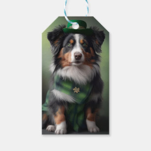 Étiquettes-cadeau berger australien saint patrick