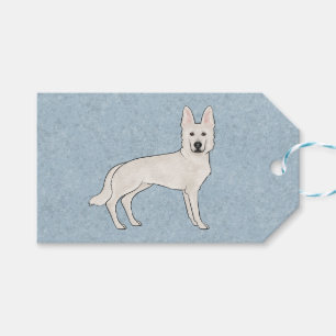 Étiquettes-cadeau Berger Blanc Suisse Berger Allemand Blanc Chien de