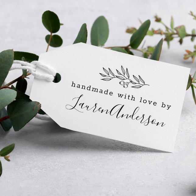 Étiquettes-cadeau Berries d'art moderne fabriqués à la main avec l'a (Créateur téléchargé)