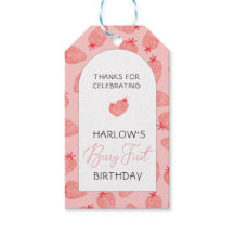 Berry 1st Birthday merci tag