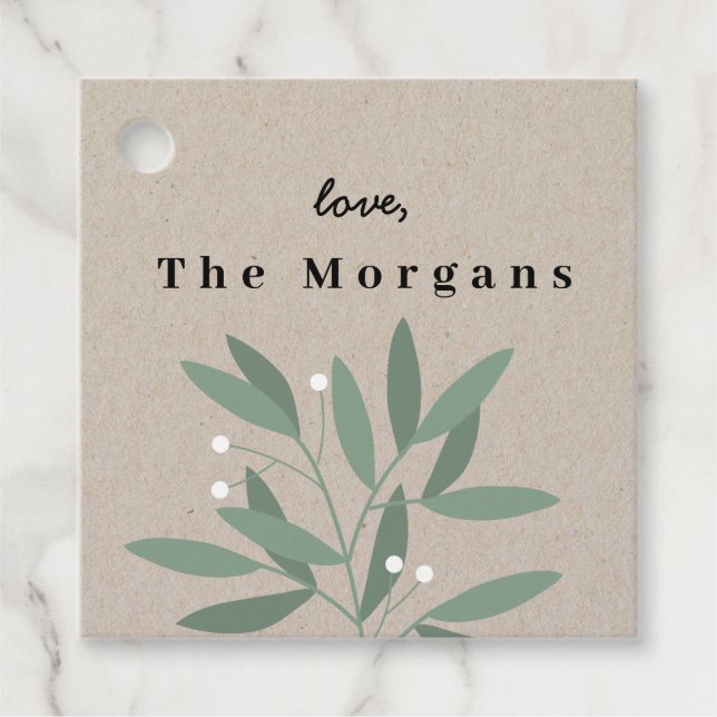 Étiquettes Cadeau Berry d'hiver (Devant)