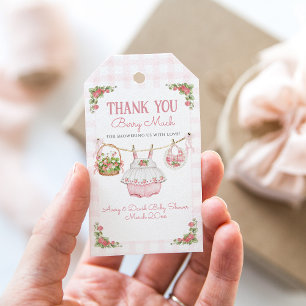 Étiquettes-cadeau Berry fraise Sweet moderne bébé fille douche
