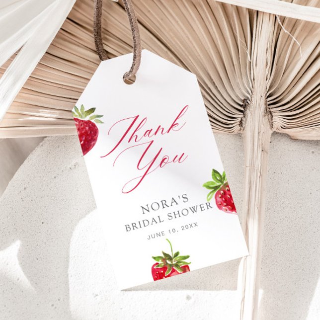 Étiquettes-cadeau Berry in Love Strawberry Bridal Shower (Créateur téléchargé)