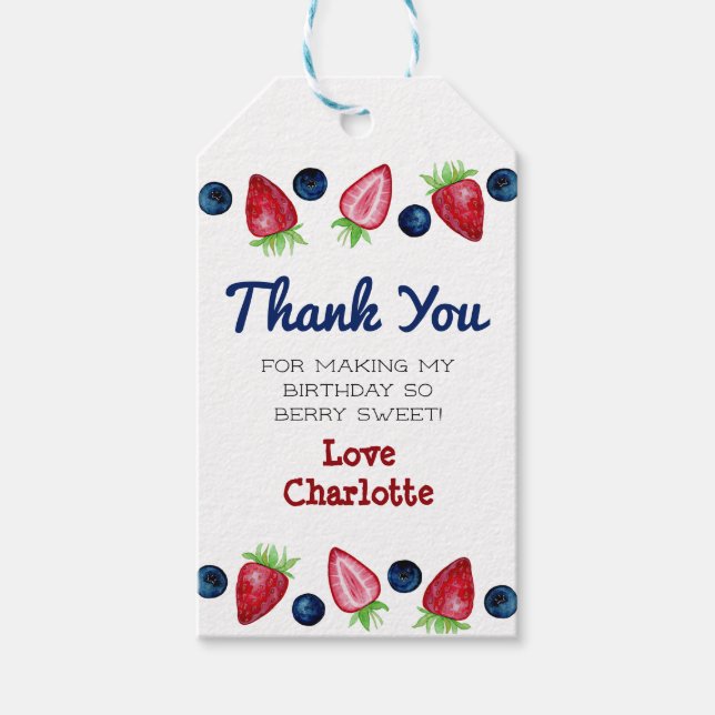 Étiquettes-cadeau Berry Sweet Anniversaire (Devant)