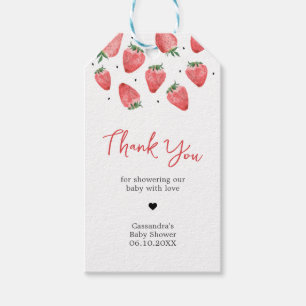 Étiquettes-cadeau Berry Sweet Strawberry Baby shower Favoriser Tags