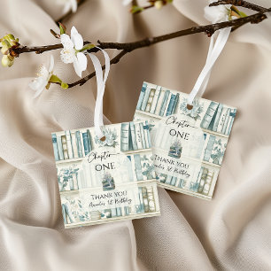 Étiquettes Cadeau Bibliothèque Chapitre UN Garçon Bleu Livre 1er Ann