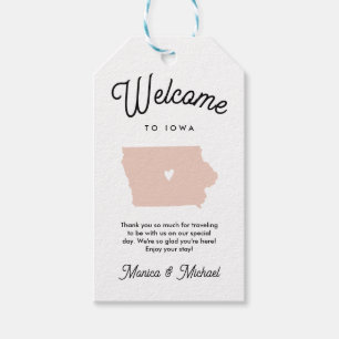 Étiquettes-cadeau Bienvenue à IOWA Mariage N'IMPORTE QUELLE COULEUR