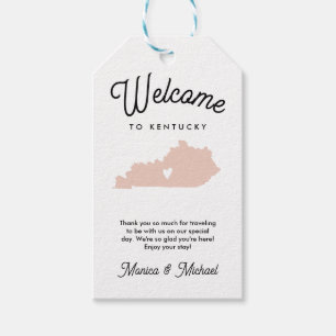 Étiquettes-cadeau Bienvenue à KENTUCKY Mariage N'IMPORTE QUELLE COUL