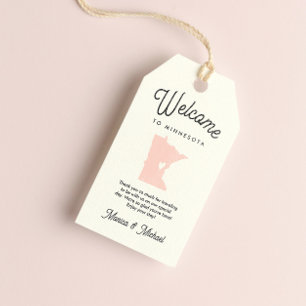 Étiquettes-cadeau Bienvenue à MINNESOTA Mariage N'IMPORTE QUELLE COU