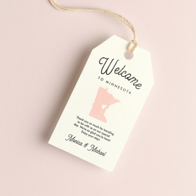 Étiquettes-cadeau Bienvenue à MINNESOTA Mariage N'IMPORTE QUELLE COU (Créateur téléchargé)