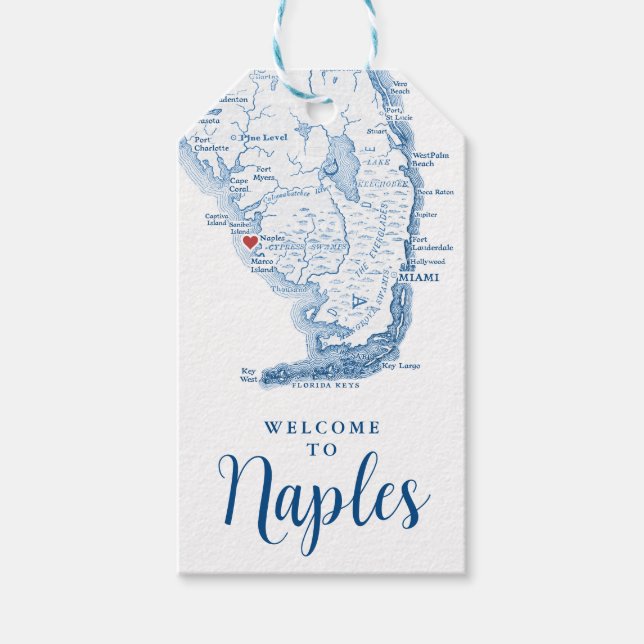 Étiquettes-cadeau Bienvenue à Naples Florida Wedding Favor (Devant)