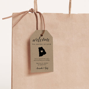 Étiquettes-cadeau Bienvenue au Mariage de Rhode Island