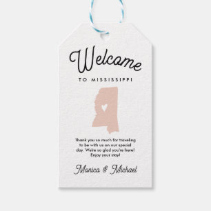 Étiquettes-cadeau Bienvenue chez MISSISSIPPI Mariage N'IMPORTE QUELL