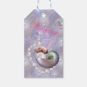 Étiquettes-cadeau Bienvenue Fille Baby shower Tags cadeaux