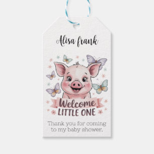 Étiquettes-cadeau Bienvenue Petit Baby shower à un seul trait