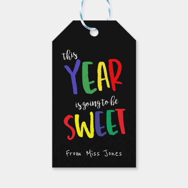 Étiquettes-cadeau Bienvenue Retour à l'école Tags, Premier jour de l (Devant)