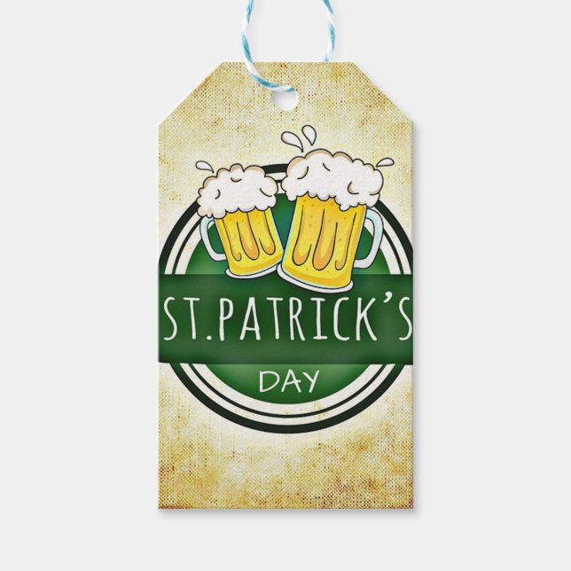 Étiquettes-cadeau Bières du jour Saint Patrick (Devant)