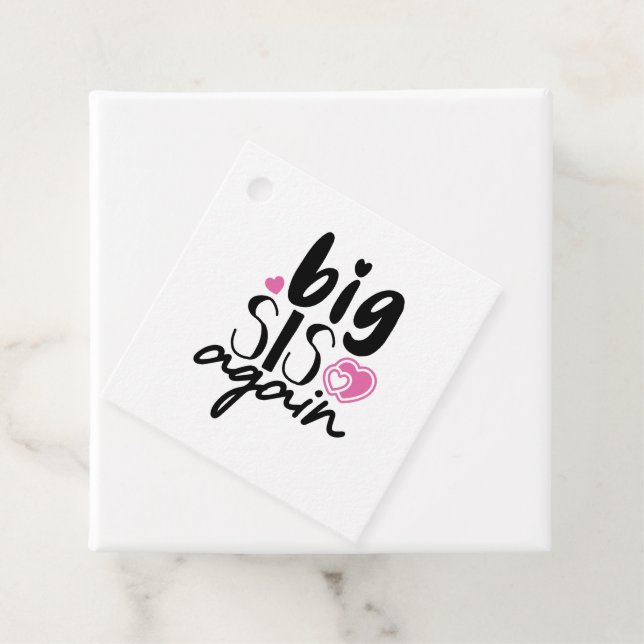 Étiquettes Cadeau Big Sis de nouveau (En situation)