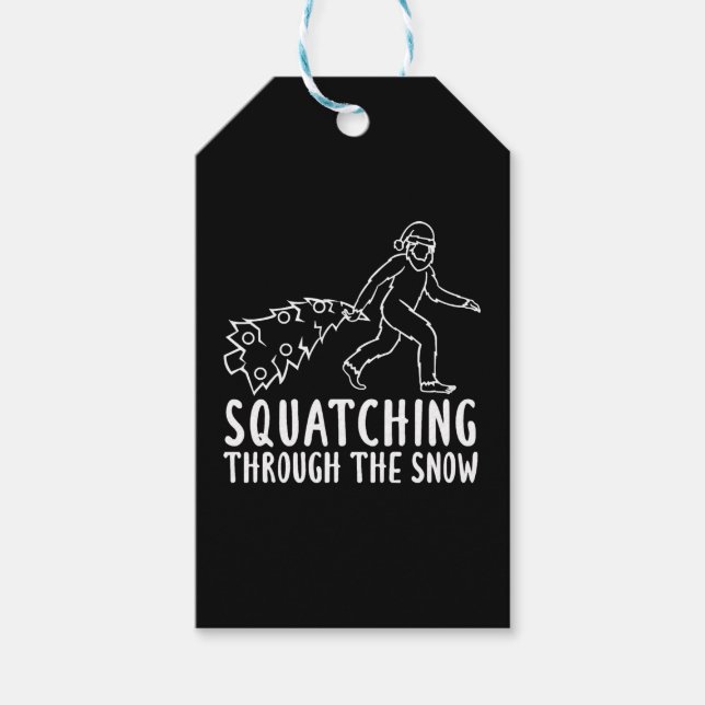 Étiquettes-cadeau Bigfoot Christmas (Devant)