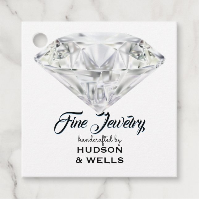 Étiquettes Cadeau Bijoux en diamant (Devant)