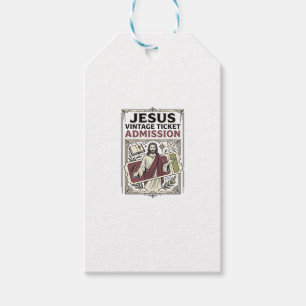 Étiquettes-cadeau Billet d'admission vintage Jésus Billet d'admissio