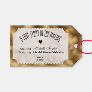 Étiquettes-cadeau Billet de cinéma vintage Date de naissance Idées d