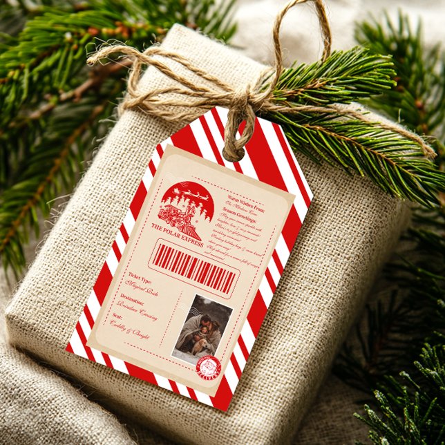 Étiquettes-cadeau Billet de Noël du Polar Express (Créateur téléchargé)