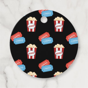 Étiquettes Cadeau Billet Jardin Popcorn pour la soirée cinéma